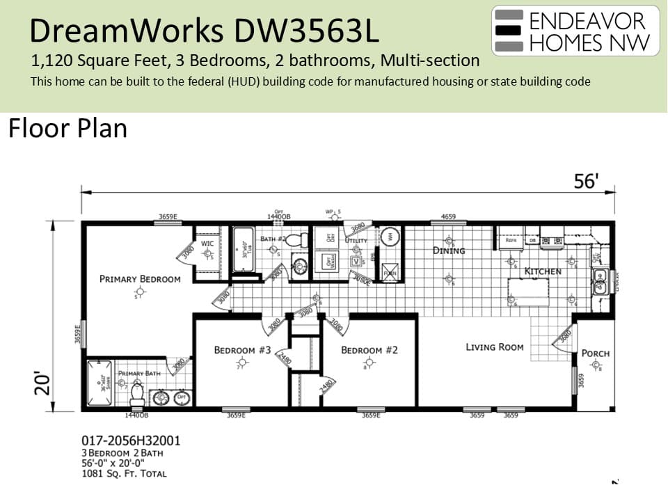 DreamWorks 1120 sq ft floor plan
