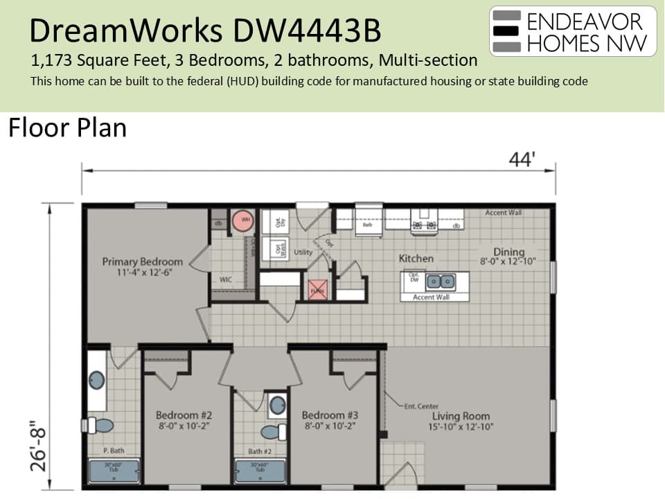DreamWorks 1173 sq ft floor plan