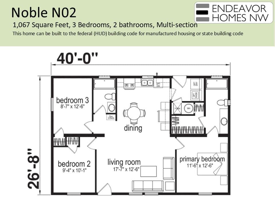 Noble 1067 floor plan