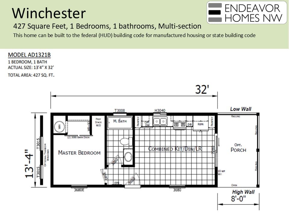 Winchester 427 floor plan